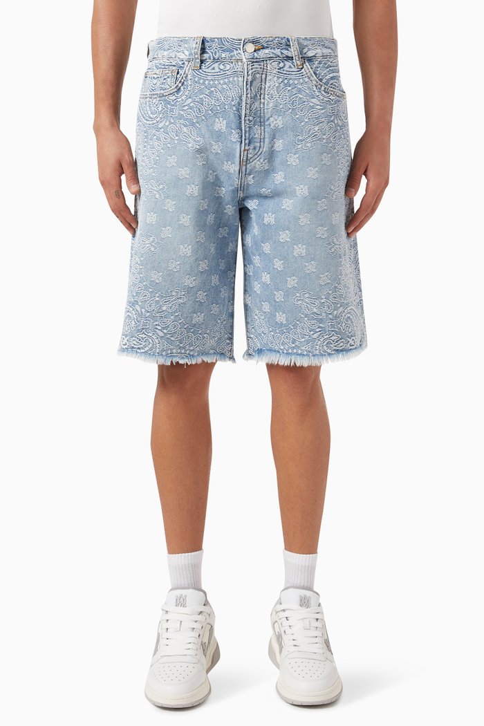 

Bandana Jacquard Shorts in Cotton, Blue