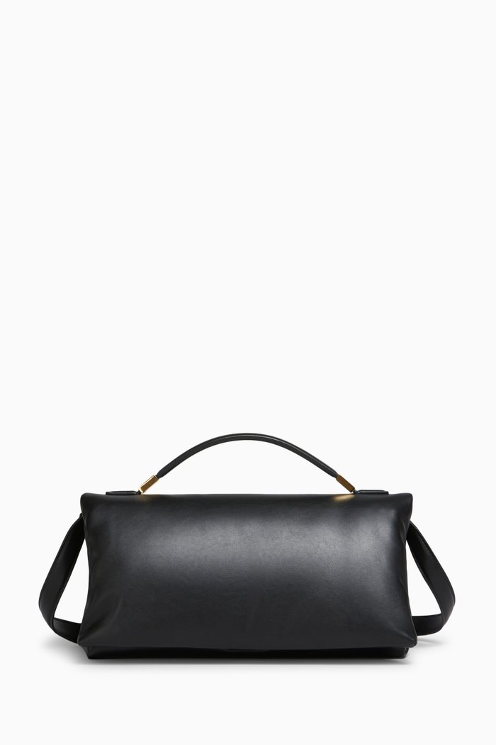 

Prisma Top Handle Bag in Leather, Black