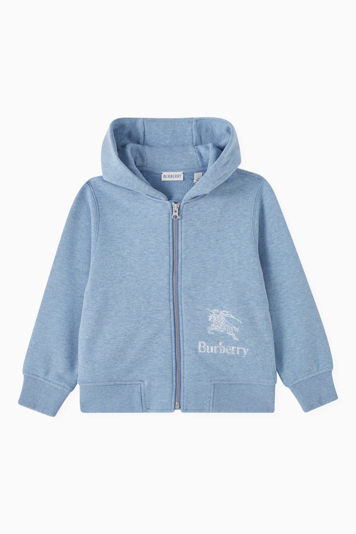 

EKD Embroidered Hoodie in Cotton, Blue