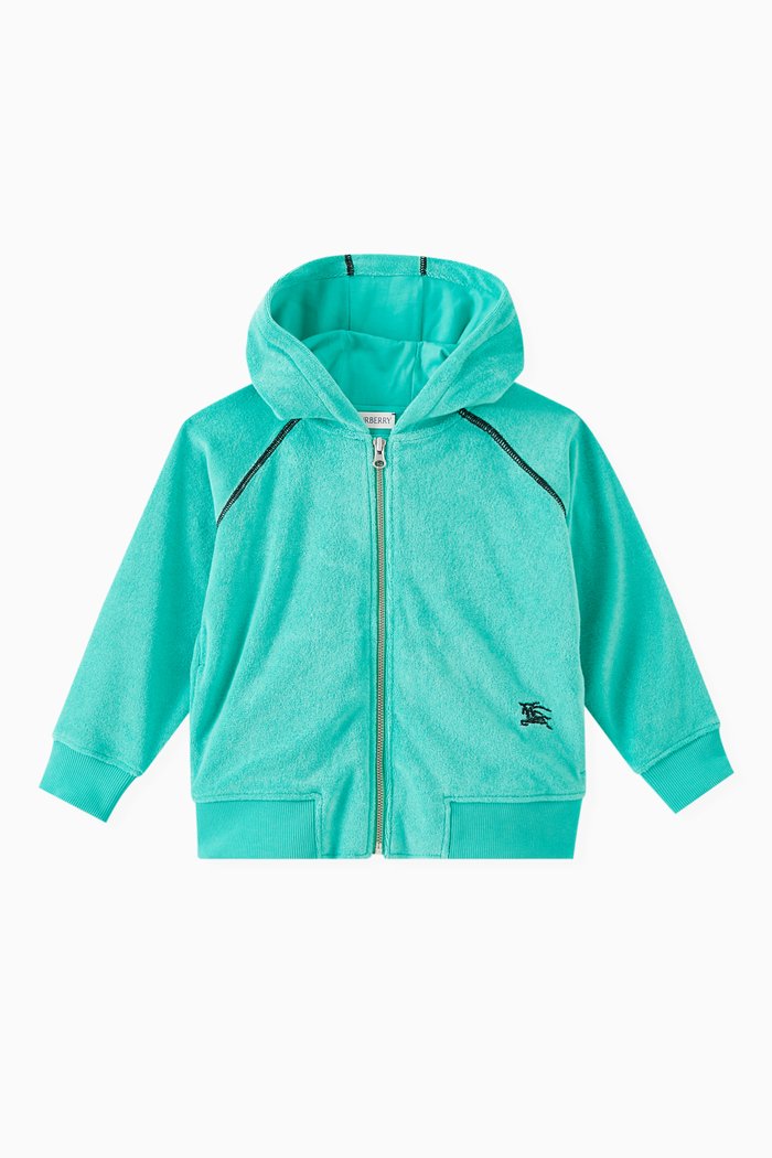 

Zip-up Hoodie in Cotton-blend Terry, Green