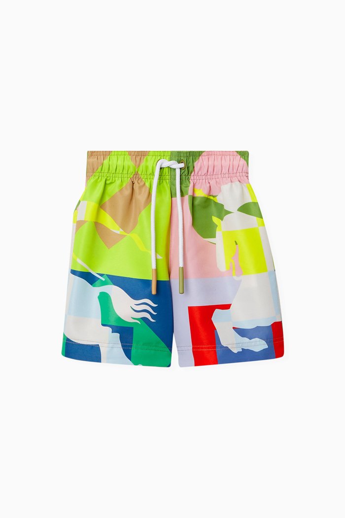 

EKD Print Swim Shorts in Nylon, Multicolour