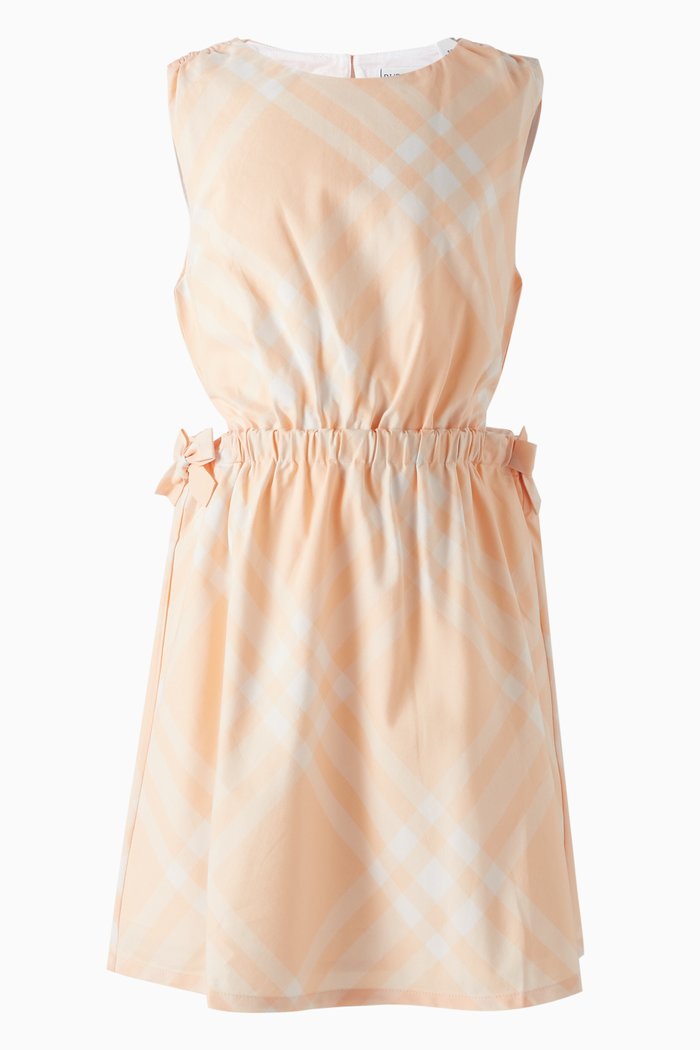 

Check Dress in Cotton, Orange