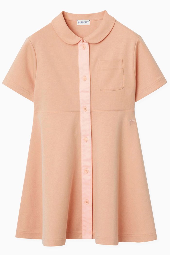 Equestrian Knight Motif Dress in Jersey, Pink