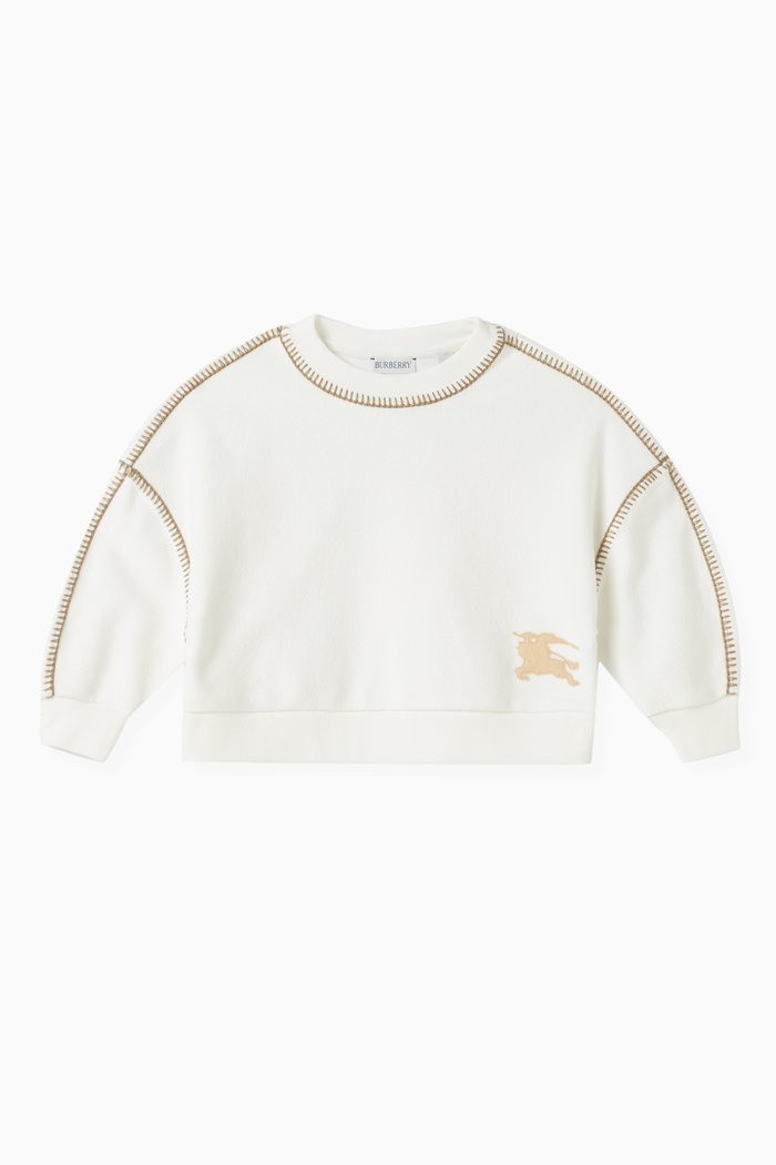 

Logo-patch Sweatshirt in Cotton, Neutral