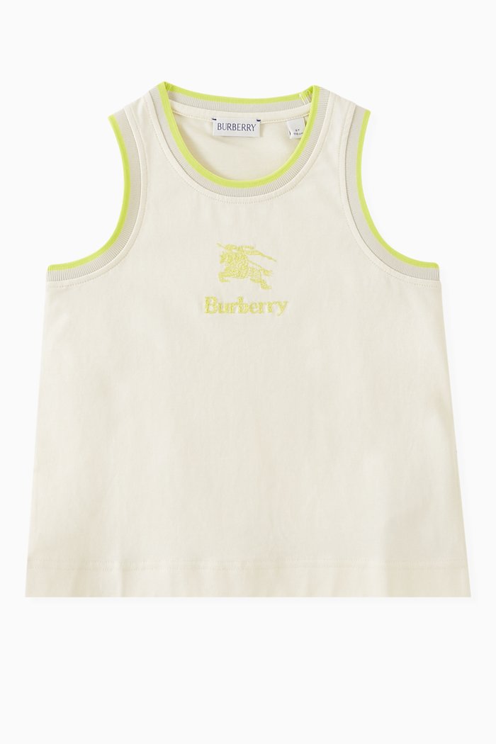 

EKD Embroidered Tank Top in Cotton, Neutral