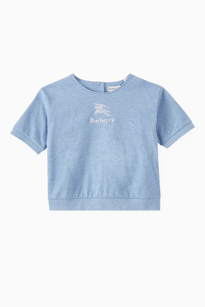 

EKD Embroidered T-shirt in Cotton, Blue