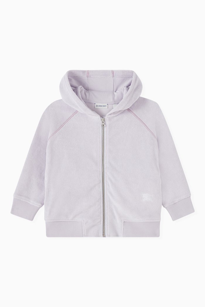 

EKD Hoodie in Cotton-blend Towelling, Purple