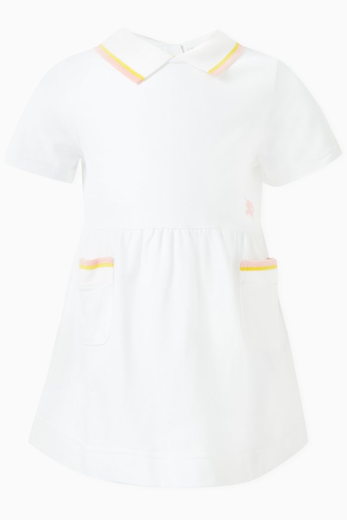 

EKD Dress & Bloomers Set in Stretch Cotton, White