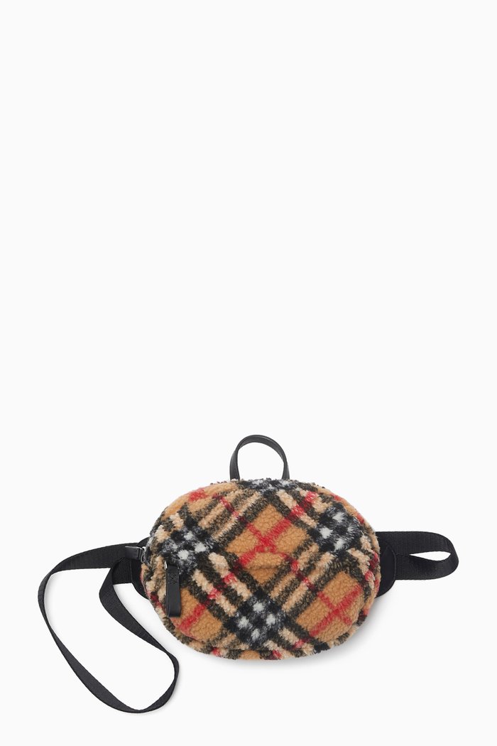 

Check Belt Bag in Fleece, Neutral