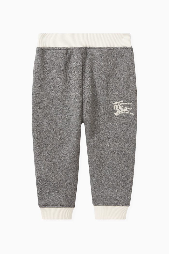 Sidney Brand-embroidered Jogging Trousers in Cotton, Grey