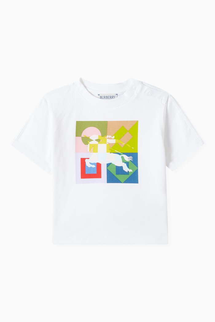 

EKD Geometric-print T-shirt in Cotton, White