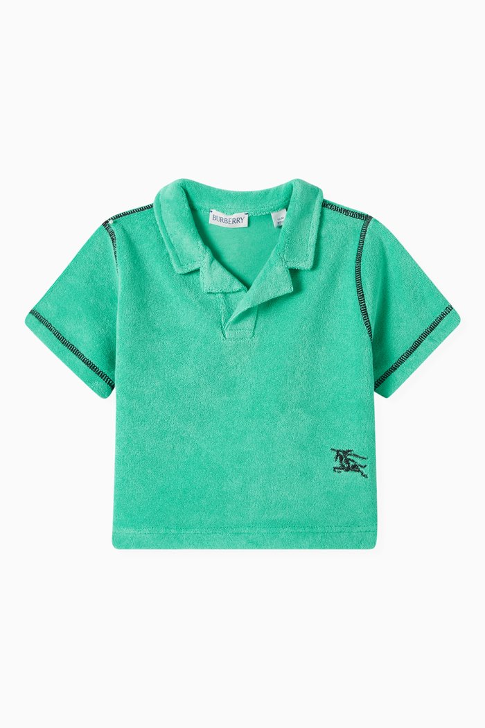

EKD Polo Shirt in Cotton-blend Towelling, Green