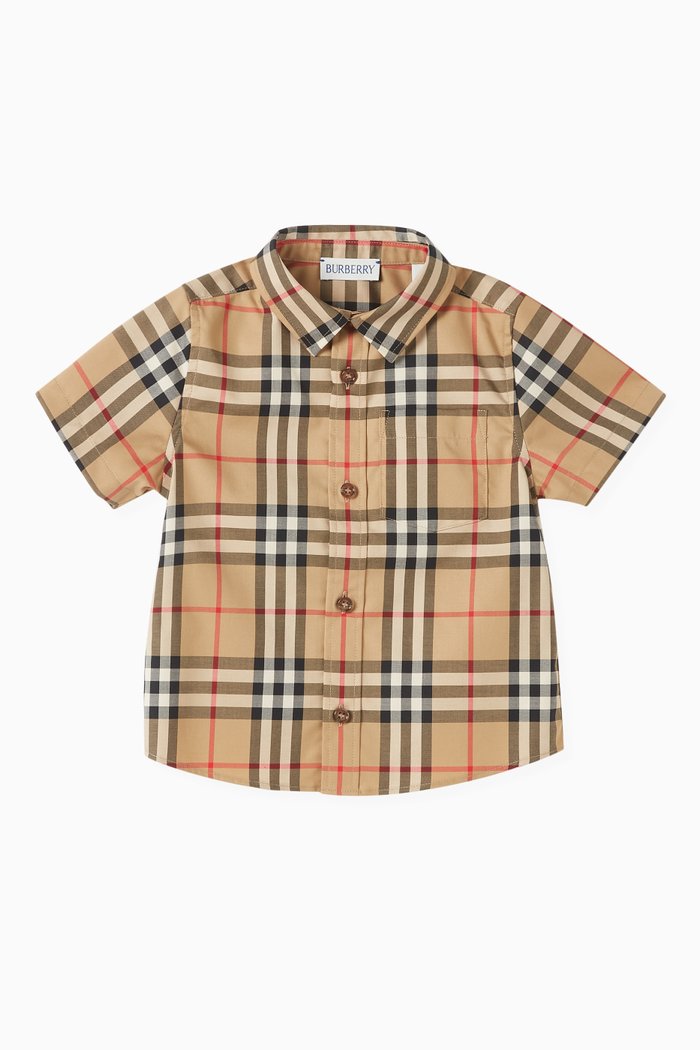 

Check-print Shirt in Cotton, Neutral