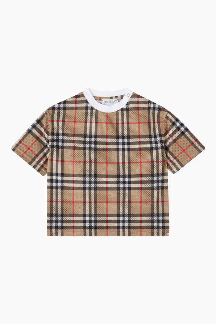 

Vintage Check T-shirt in Mesh, Neutral