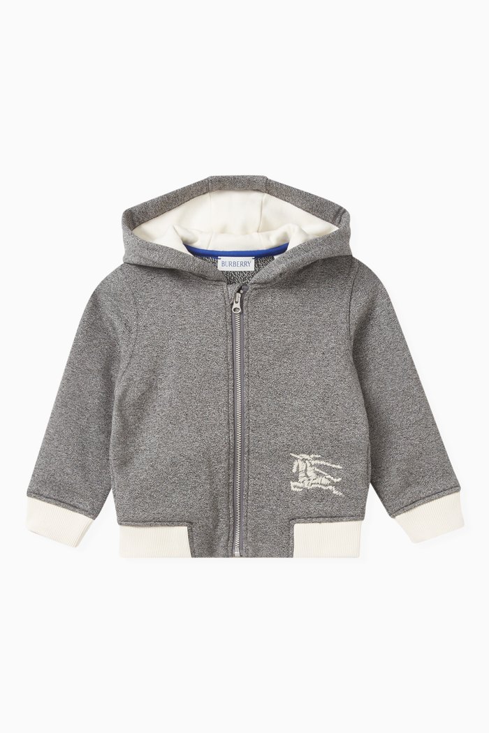 

EKD Print Hoodie in Cotton, Grey