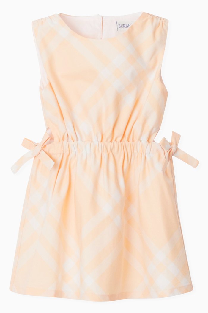

Check Dress in Cotton, Orange