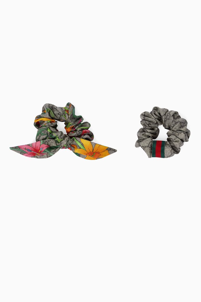 

GG Scrunchie Set in Silk, Multicolour