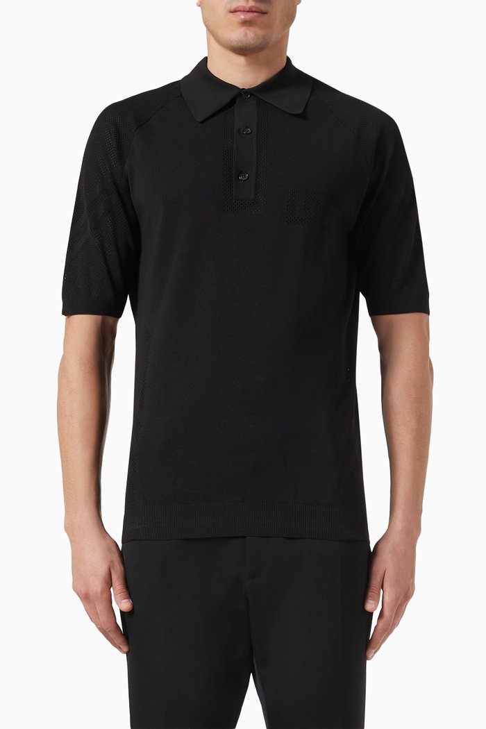 

Logo Polo Shirt in Cotton, Black
