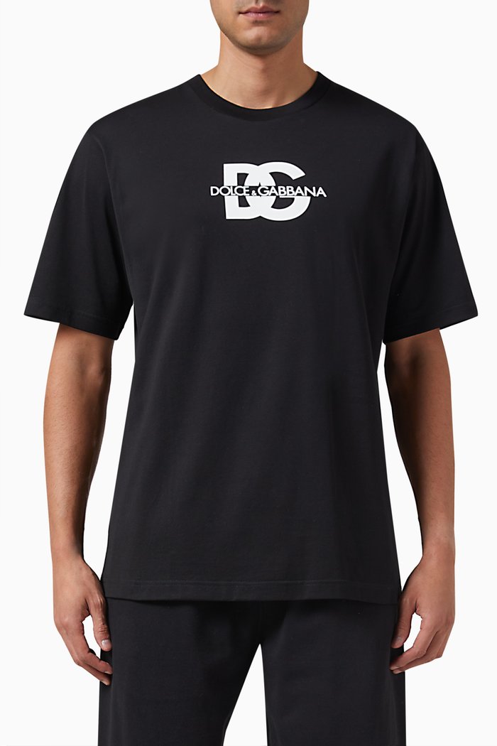 

DG Logo T-shirt in Jersey, Black