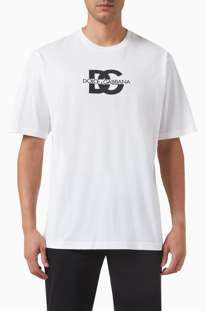 

DG Logo T-shirt in Jersey, White