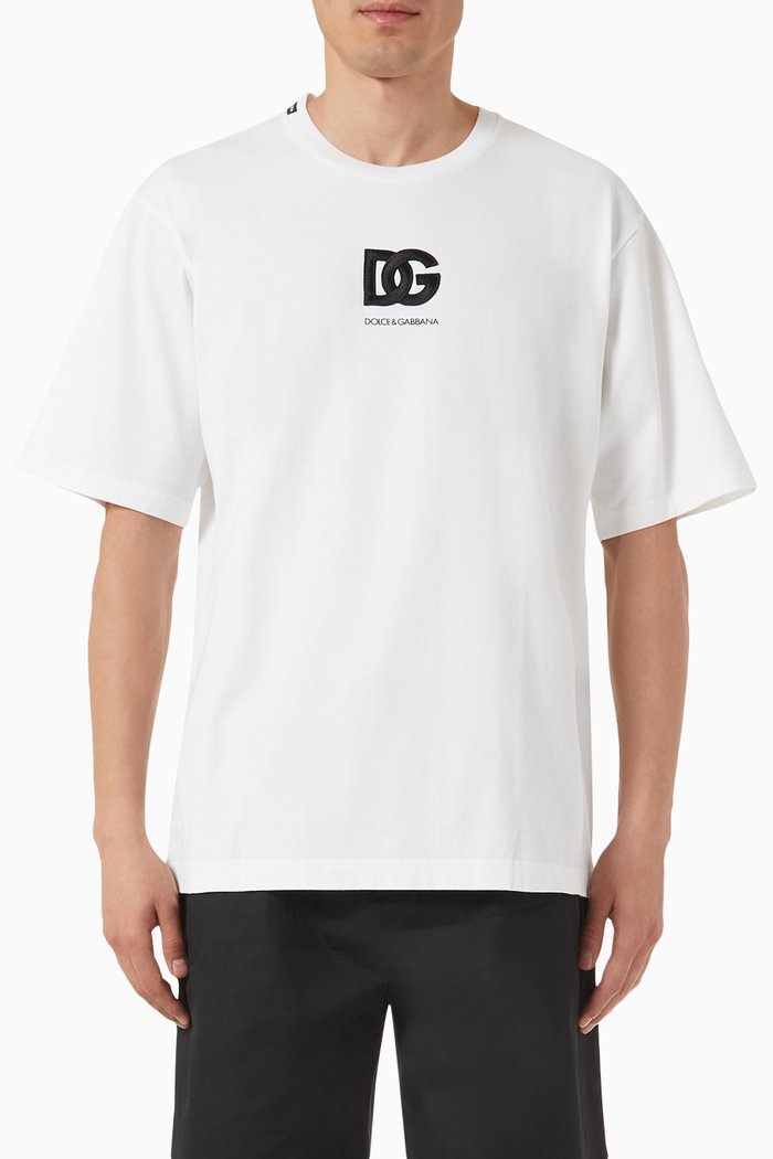

Embroidered Logo T-Shirt in Cotton, White