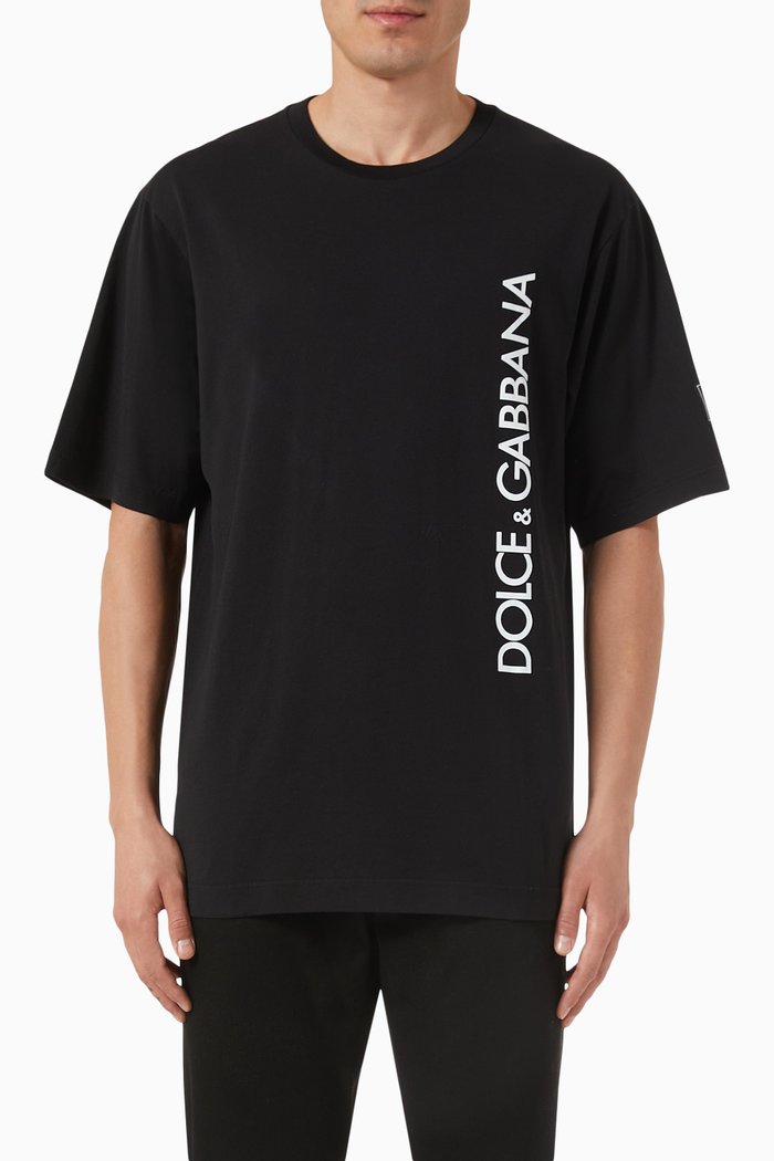 

Signature Logo T-Shirt in Cotton, Black