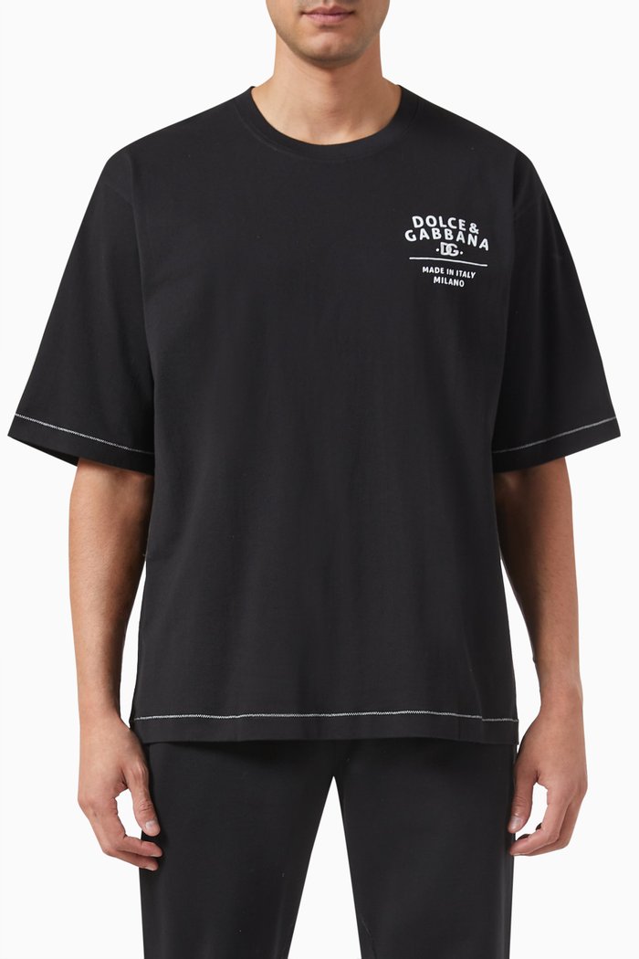 

DG Logo-print T-shirt in Jersey, Black