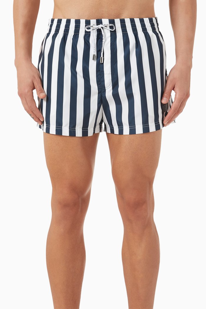 

Striped Swim Shorts, Blue