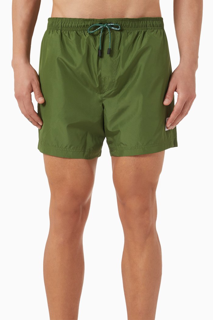 

DG Logo Swim Shorts in Nylon, Green