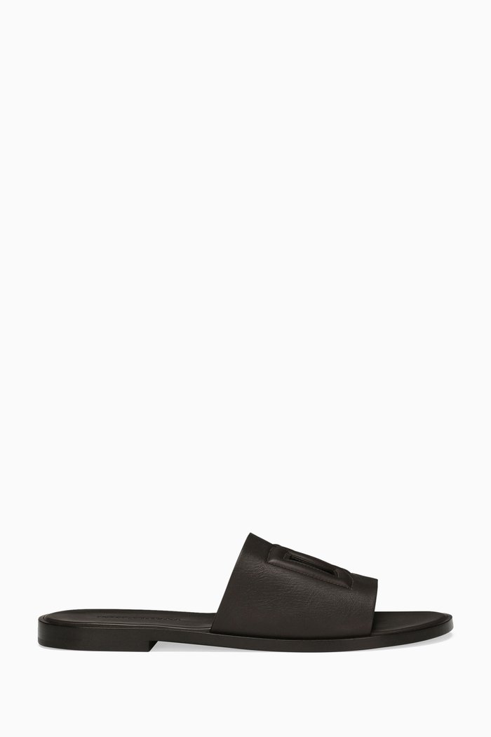 

Formale Logo Slides in Calfskin, Brown