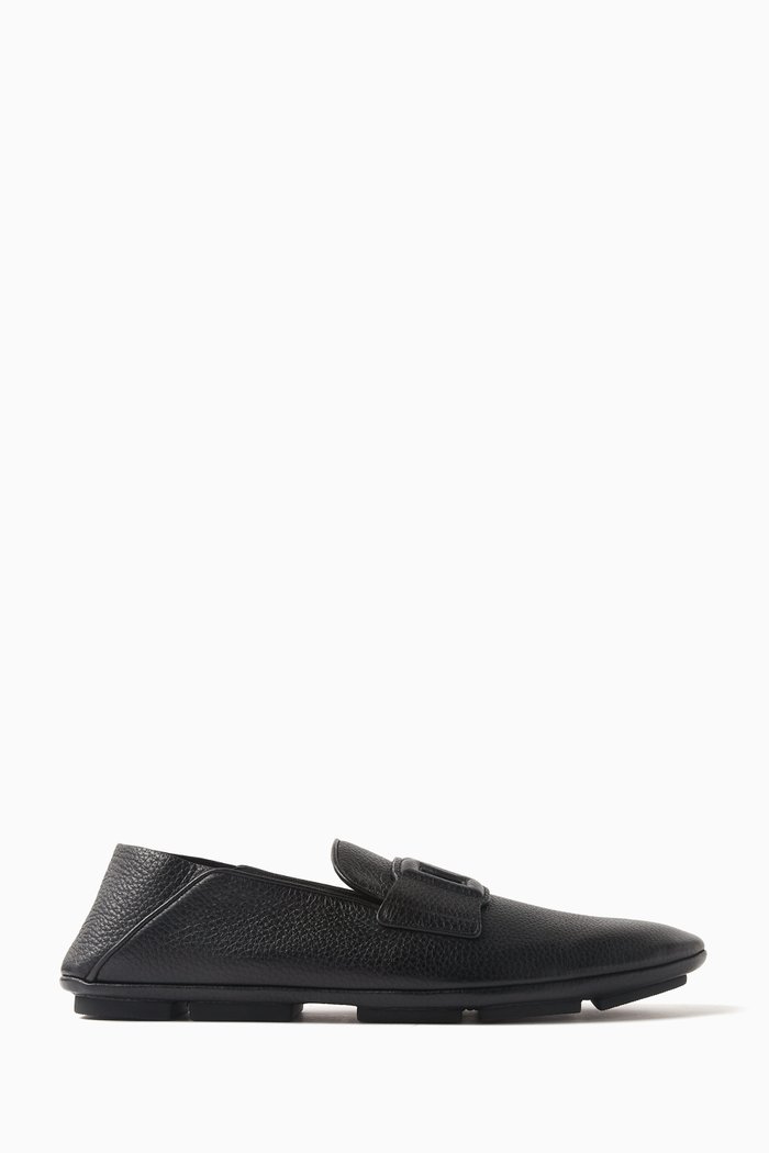 

Formale Driver Shoes in Grained Leather, Black