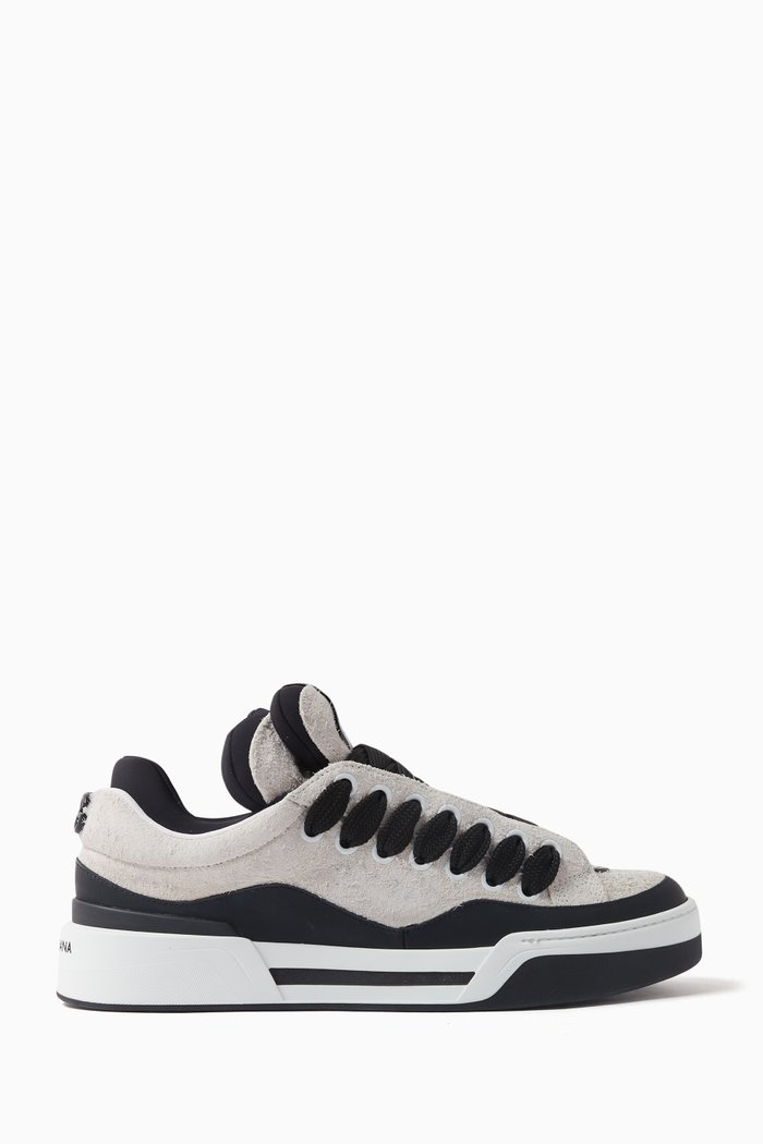 Low-top Sneakers in Leather, White