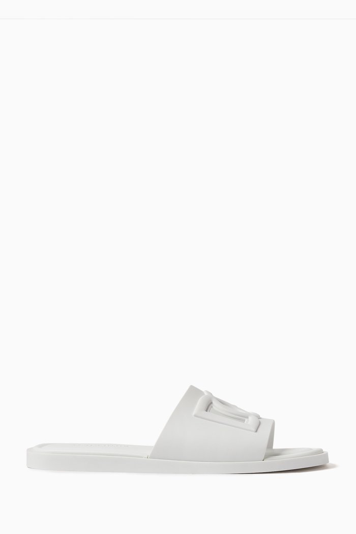 

Gomma Beachwear Slides in Rubber, White