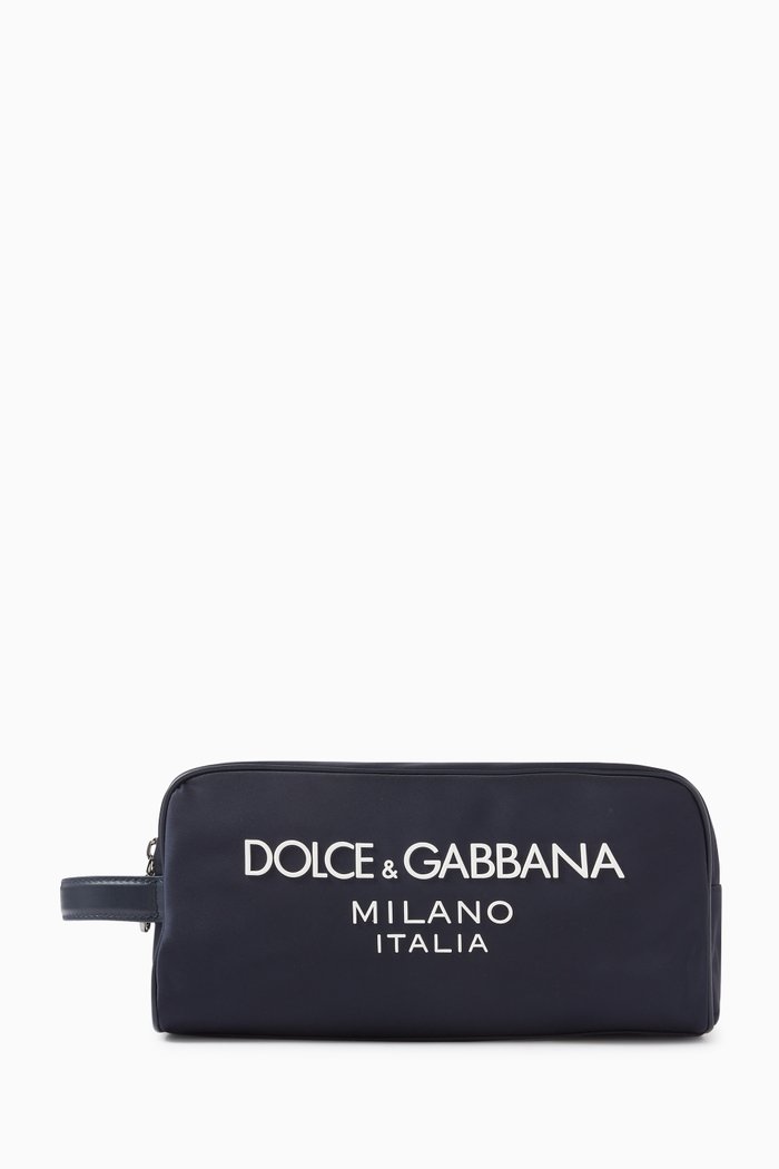 

DG Logo Washbag in Nylon, Blue