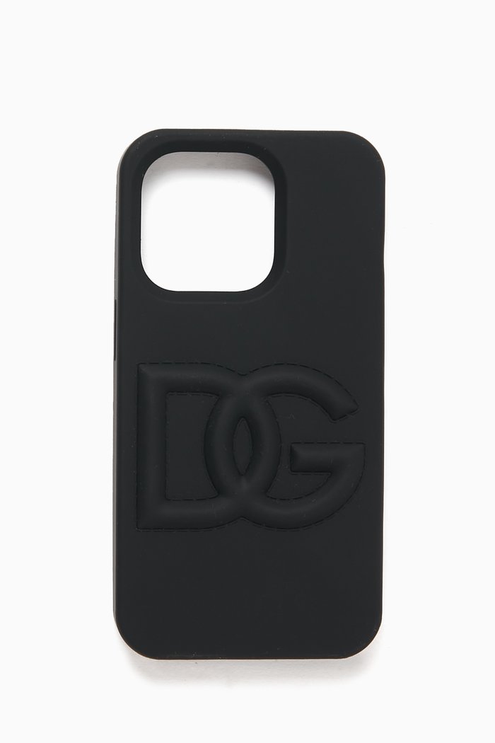 

DG Interlock Logo iPhone 14 Pro Max Case in Rubber, Black