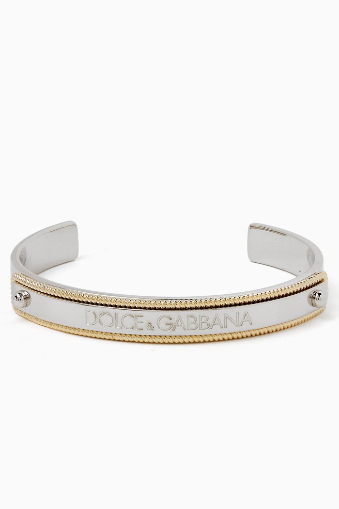 

Logo Plaque Bracelet in Silver