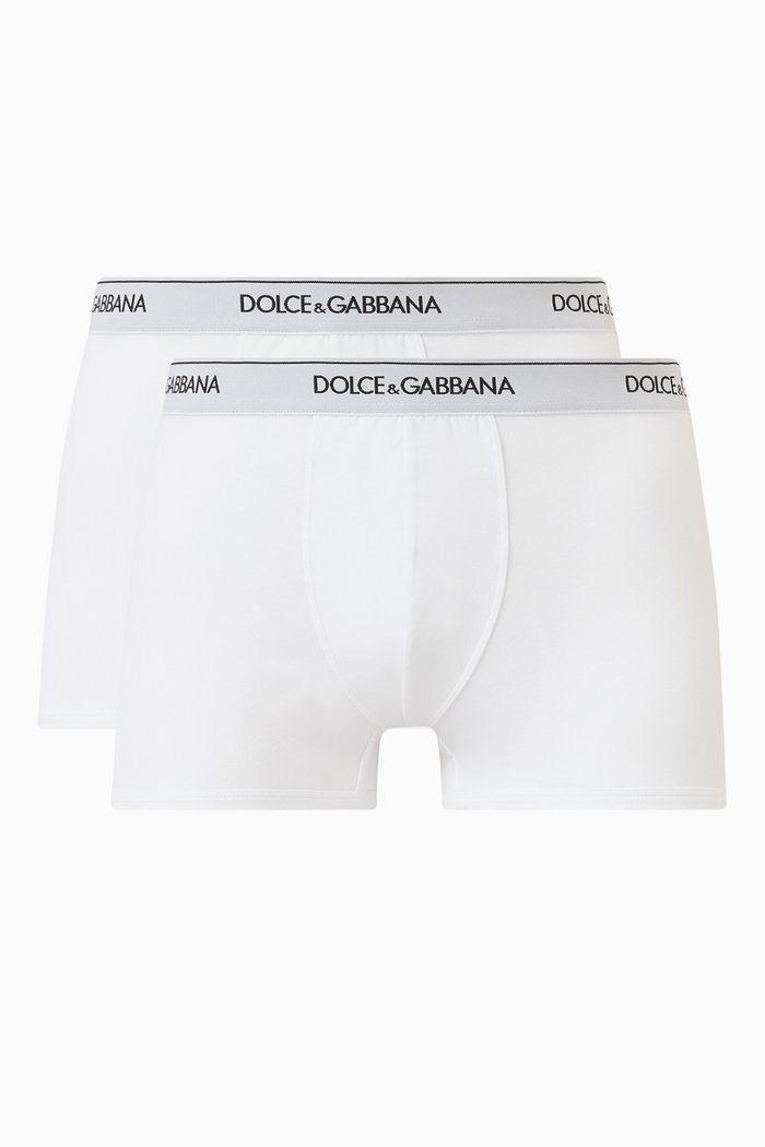 

Logo Waistband Boxers in Jersey Stretch, Pack of 2, White