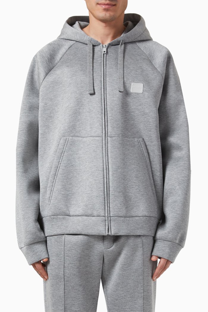 

Zip-up Hoodie in Viscose, Grey
