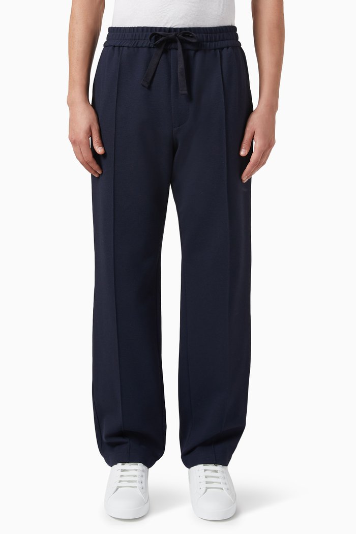 

Jogging Pants in Stretch Jersey, Blue