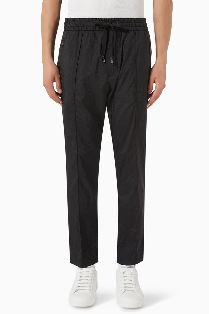 

Logo Plaque Drawstring Pants, Black
