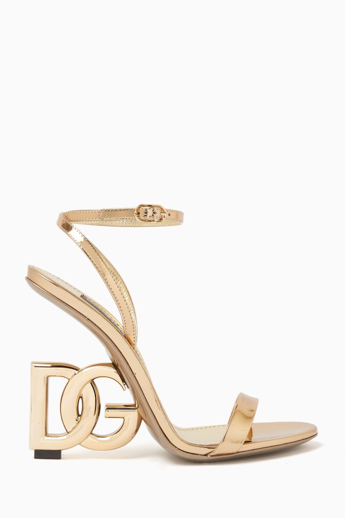 

Keira 105 DG Sandals in Metallic Leather, Gold
