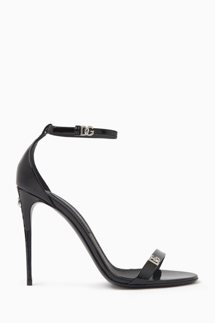 

Keira 105 Sandals in Patent Leather, Black