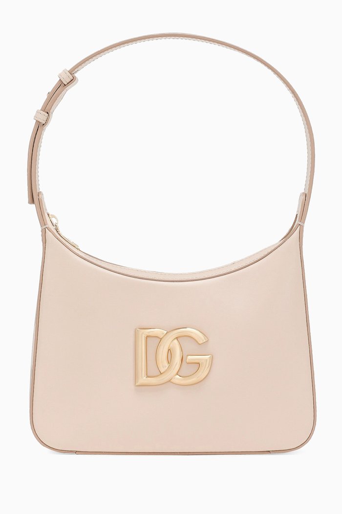 

3.5 DG Logo Shoulder Bag in Calfskin, Pink