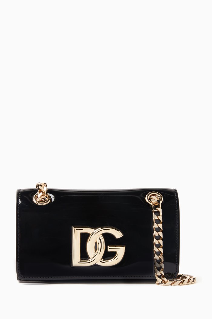 3.5 Phone Bag in Patent Leather, Black