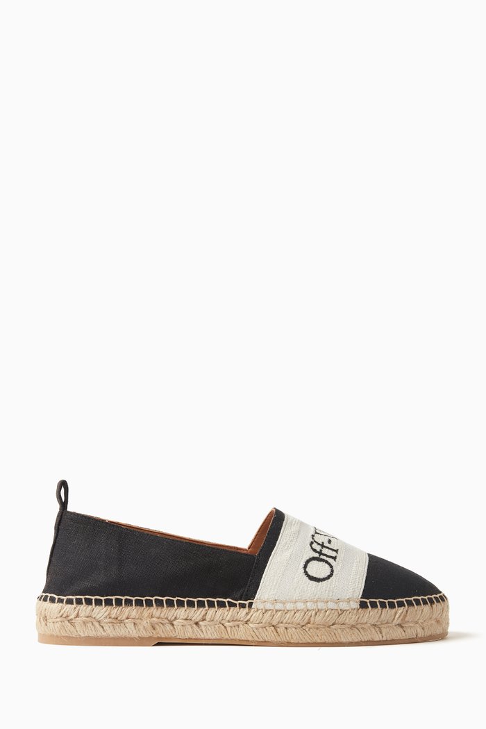

Bookish Espadrille in Linen, Black