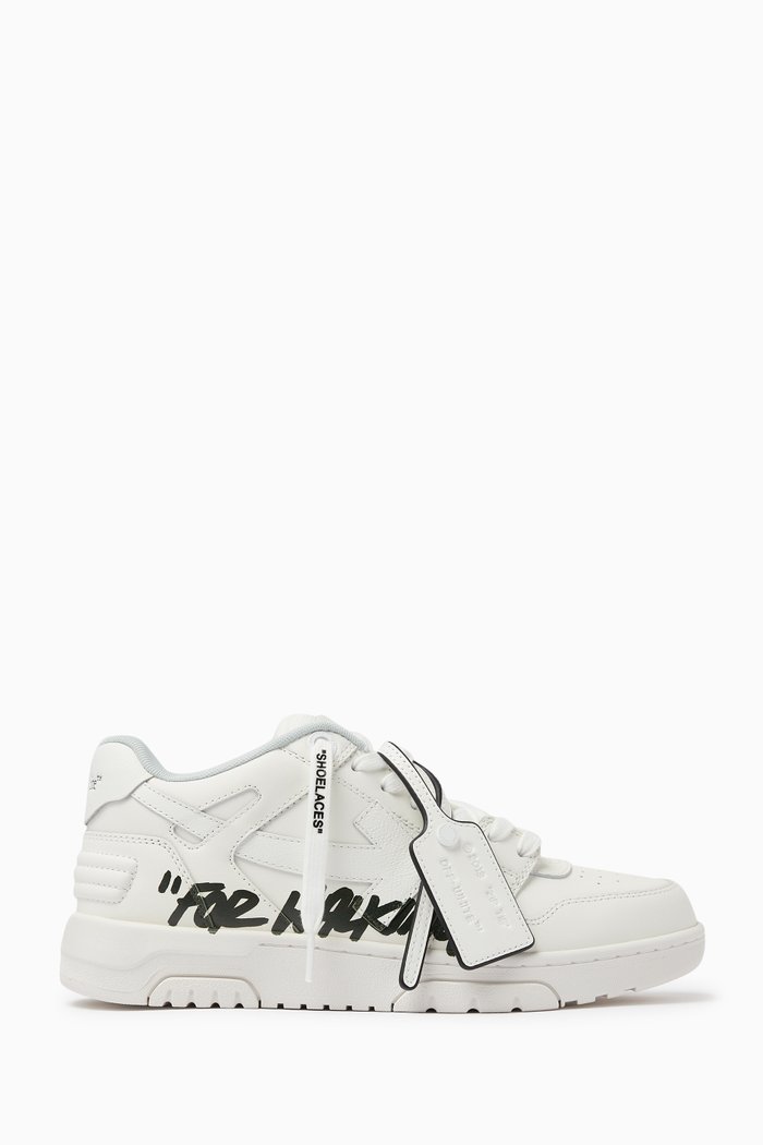 

Out Of Office Low Top Sneakers in Leather, Black