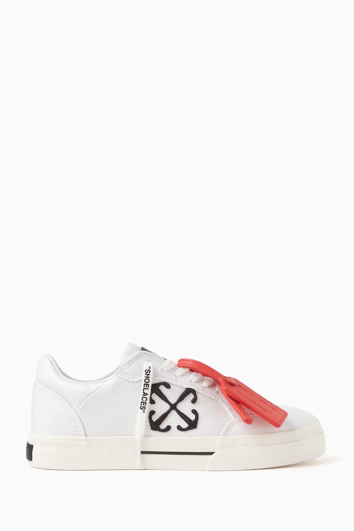

Vulcanized Low-top Sneakers in Canvas, White