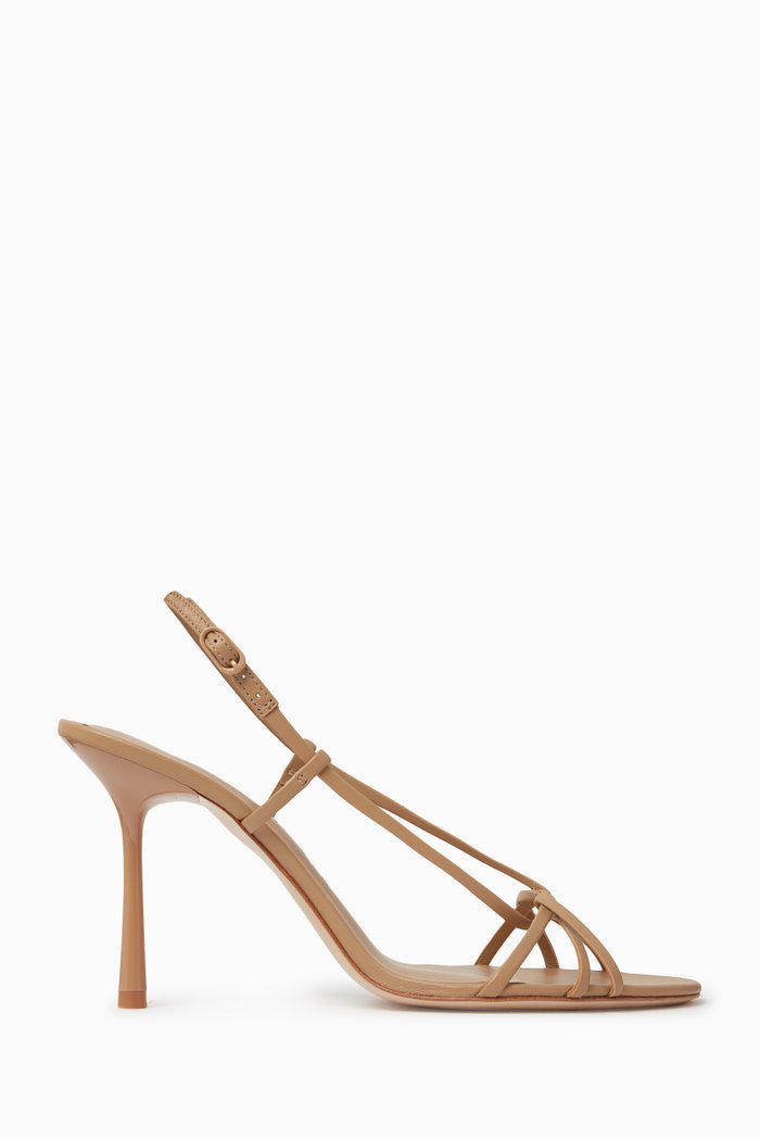

Entwined 90 Strappy Sandals in Leather, Neutral