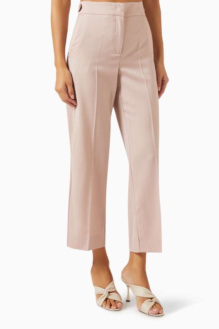 

Romana Straight-fit Pants in Wool-blend, Neutral