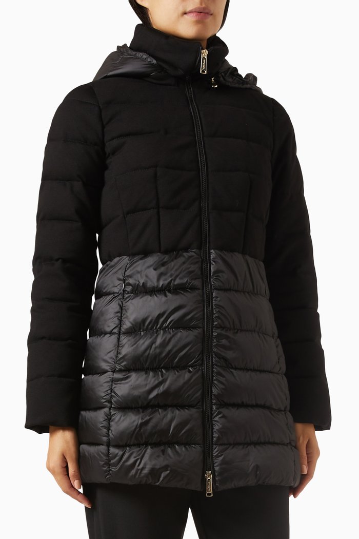 

Upupa Down Jacket in Quilted-jersey & Nylon, Black